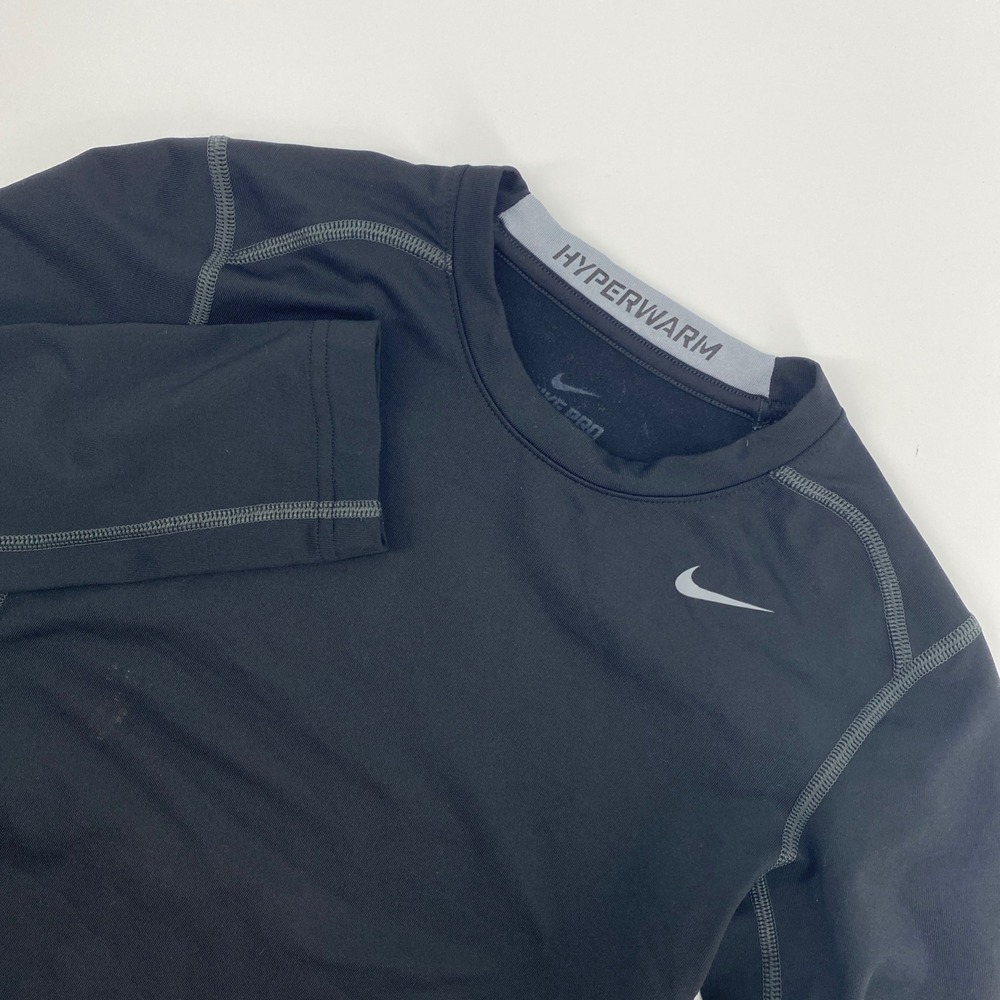 Nike Pro Combat Hyperwarm Men XL Black Compression Shirt Gym Active Training